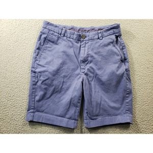 Brooks Brothers Shorts Men's 32 Purple Flat Front Red Fleece Cotton Stretch 32x9